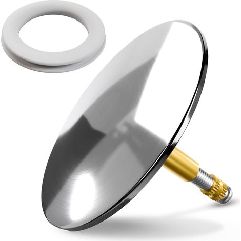 72mm Bathtub Plug - Bathtub Plug with Adjustable Screw - Bathtub Drain Watertight Seal - Adjustable Height Bathtub Plug (1/4)