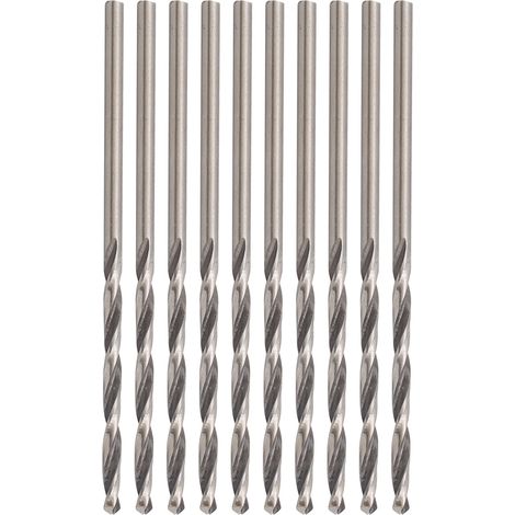 10 forets hélicoïdaux à queue droite en acier rapide, poinçonneuses pour applications industrielles, 1,85 mm (1/5)