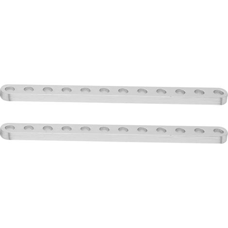 2 profilés plats en aluminium extrudé, 12 trous, accessoires pour robots, 4 x 8 mm, 3102-0012-0096 (1/5)
