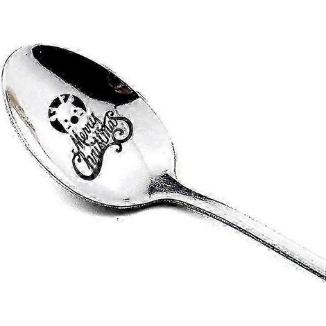 Cuillère en acier inoxydable 25-26 cm, motif Noël et Thanksgiving, f74