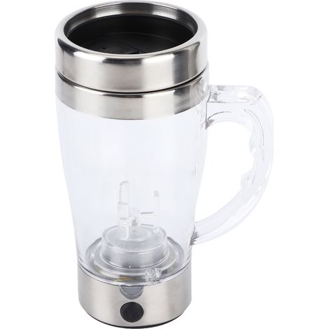 Automatischer elektrischer Edelstahl-Kaffeebecher (350 ml) mit integriertem Rührstab für Büro und Zuhause (1/5)