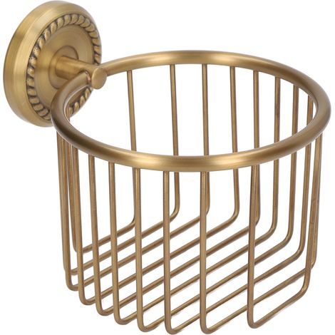 Hohler Toilettenpapierhalter, antik, Edelstahl, zur Wandmontage, Toilettenpapierrollenkorb fürs Badezimmer (1/5)
