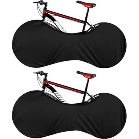 Lot de 2 Housses Anti-poussière pour Vélo – Élastique Ajustable – Protection Imperméable contre Éclaboussures – Pour VTT, Route, Ville – Roues 24-28 Pouces – Transport et Rangement Garage (1/5)