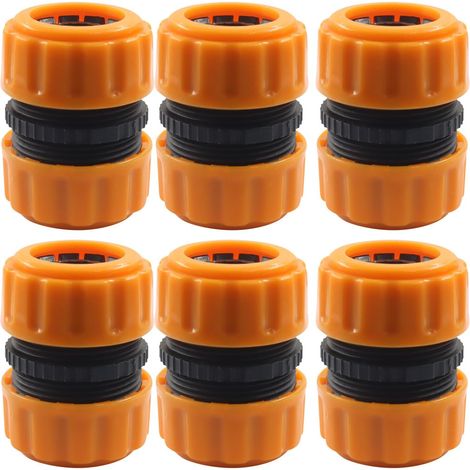 Kit de réparation rapide pour tuyau d'arrosage en 6 pièces avec raccords pour tuyaux de 3/4 pouce (1/5)