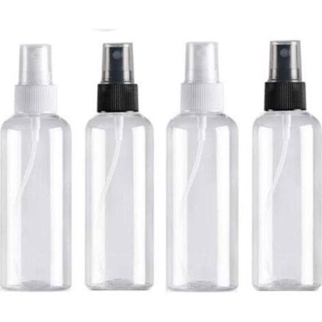 4PCS Flacon Vaporisateur - 100ml - Bouteille de Voyage Vide - Plastique Réutilisables - Transparent - Atomiseur De Poche - Bouteilles de Pulvérisation - Spray Sous-Bouteilles de Cosmétiques (1/5)