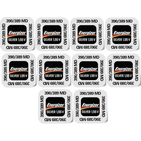 .10 piles Energizer 390/389.