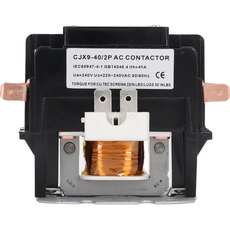 Contacteur de climatisation 40A 2P, pièce de remplacement à contacts en alliage d'argent, distribution électrique et contrôle d'appareils, 240V (1/5)