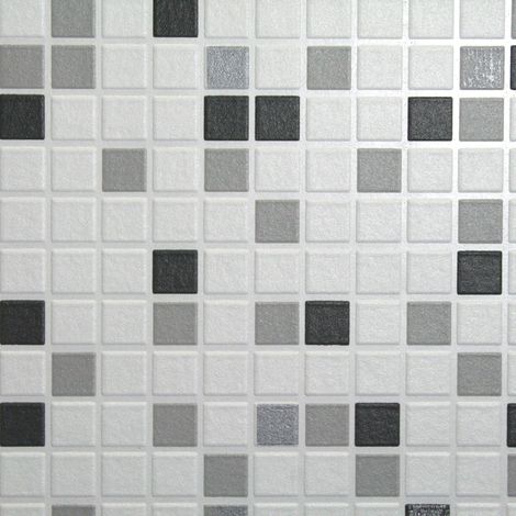 Contour - Kariert - Schwarz/Weiß - Vliestapete - 10m x 52cm (1/4)