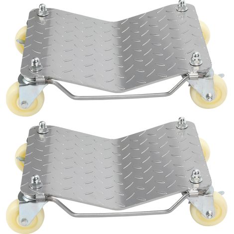 SWANEW 2Set veicolo movimentazione carrello trasporto aiuto manovra carico 500kg auto garage Jack (1/5)