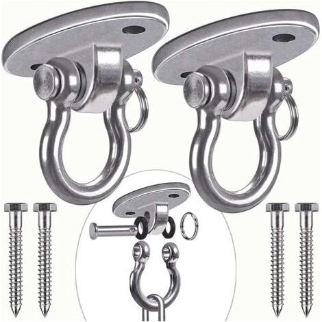 Support et fixation pour hamac2 Pièces 304 Acier Inoxydable Lourds Crochet De Plafond, Crochets de Suspension, Yoga, hamac, Chaise accrochante (1/5)