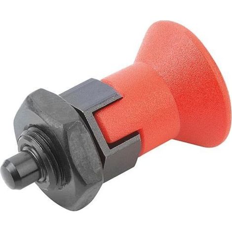 KIPP Arretierbolzen GR.0 D1=M08X1 D=4 Form D mit Rastnut Kontermutter kurze (1/3)