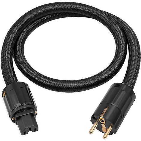 Câble d'alimentation HiFi 12AWG, câble d'alimentation HiFi conforme aux normes européennes, 250 V/15 A pour enceintes, caisson de basses, platine vinyle, amplificateur, 300 cm (1/5)