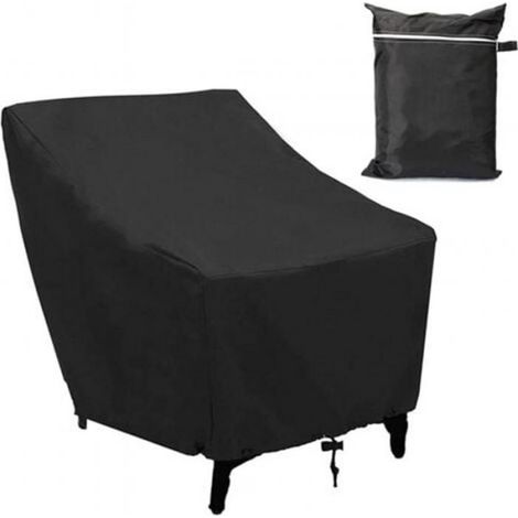 Housse Fauteuil Jardin Extérieur à Assise Profonde 210D Imperméable Couverture pour Chaise Patio Anti UV Corde Ajustable,80x85x91cm (1/4)