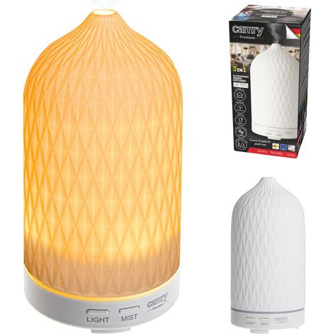 Camry CR 7970 Diffusore di aromi a ultrasuoni 3 in 1 Ultrasuoni Adatto per ambienti fino a 25 m² Bianco (1/5)