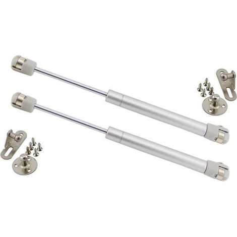 Satz mit 2 x 80N Gasdruckfedern, hydraulische Schrankstützen, pneumatische Arme für Küchenschranktüren, Scharnierdämpfer für Küchenschränke, geräuscharme Gasdruckfedern