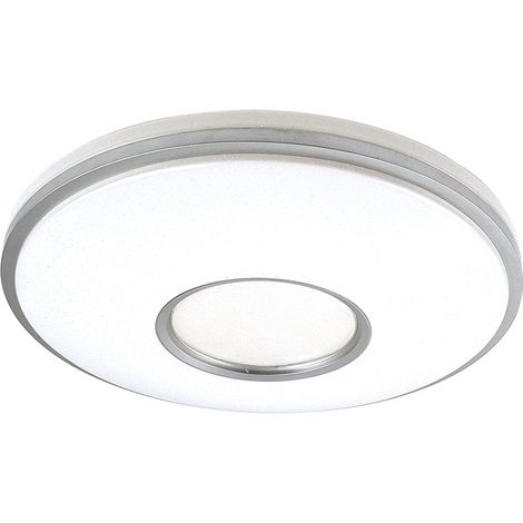 Plafoniera Perote 60 W bianco/argento 5880 lm 49x49x8 cm controllo orientabile