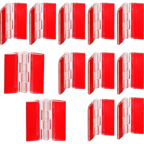 Lot de 12 mini charnières en acrylique transparent en plastique transparent pour piano - Outils de charnière pliante pour armoire, tiroir, meubles, support de présentation 45 x 35 mm (1/5)