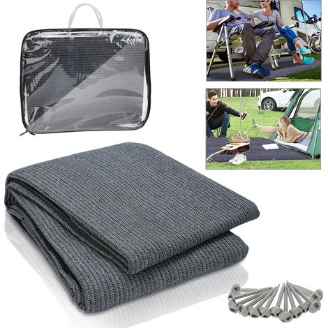 TolleTour Vorzeltteppich 250x550 cm HDPE UV-stabil Wasserdurchlässig Atmungsaktiv für Zelt & Caravan & Picknick