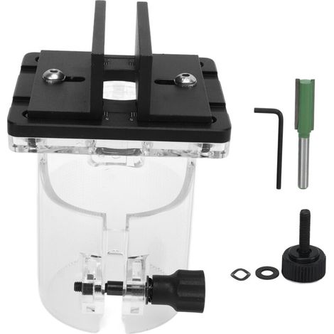 Soporte para fresadora de madera EBTOOLS 2 con deflector y diseño de aluminio.