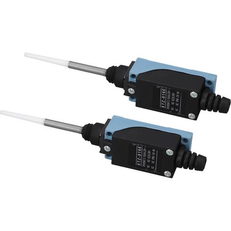 Federbelasteter Endschalter, 2 Stück, Momentanschalter mit Selbstrückstellung, Schutzart IP66, flexible Federstange, 250 V/380 V (1/5)