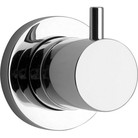 Paini France – Inverseur rotatif encastrable 78CR425 – 2 sorties standard 1/2"G – Plaque Ø66,5 mm – Corps en laiton chromé (1/2)