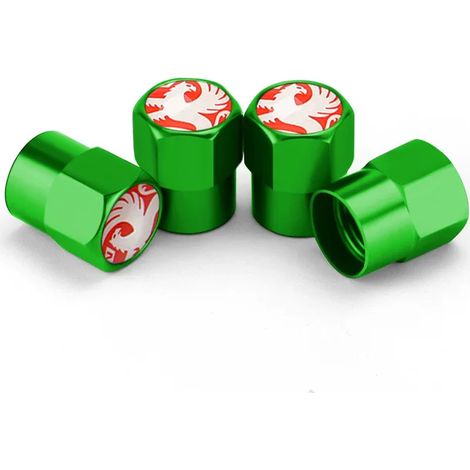 (B-Green) Bouchons de valve de pneu en alliage pour jantes de voiture, compatibles avec Vauxhall Logo Corsa Meriva Mokka Antara Maloo VXR8 Adam et Opel Meriva Omega (1/5)