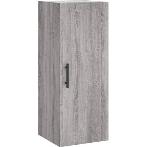 Armoire murale sonoma gris 34,5 x 34 x 90 cm design pratique rangement élégante en bois d'ingénierie gris (1/5)
