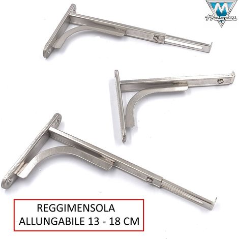 MENSOLA ALLUNGABILE ART.201 CM.13-18 NIKELATA PER CRISTALLI (1/2)