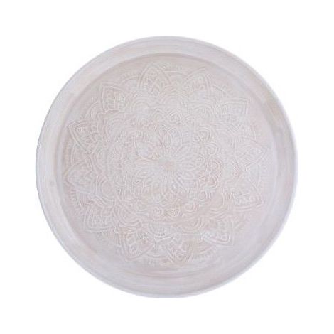 Plateau rond en métal avec relief motif Mandala D 41 cm - Five (1/3)