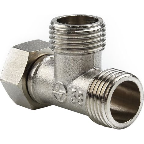 Raccord En T Cuivre - Robinet Diviseur À Trois Voies G1/2" - Pour Douche Bidet Toilette Baignoire - 1 Pièce (1/5)