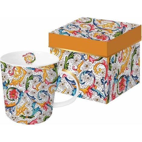 Taza de porcelana Florentina de 350 ml.
