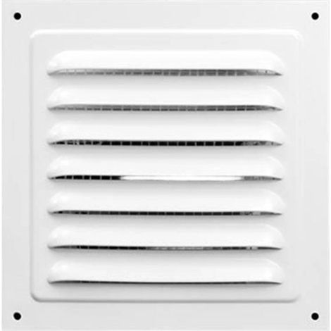 1 grille d'aération en alliage d'aluminium - 16,5 x 16,5 cm, grille d'évacuation d'air extérieure à persiennes métalliques (1/5)
