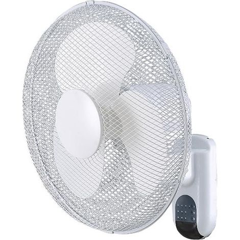 VENTILATORE A PARETE 40CM MAURER 3VEL C/TELECOMANDO BIANCO/GRIGIO