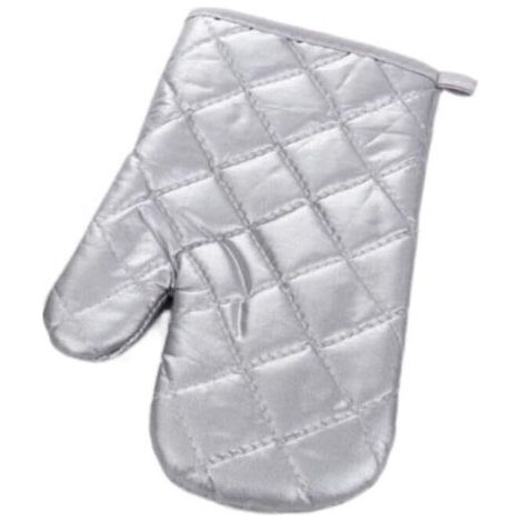 QORVA-Gants de four matelassés argentés, gants de four à micro-ondes, gants de four antidérapants, gants d'isolation thermique, gants de four en coton pour accessoires de cuisine (1/5)