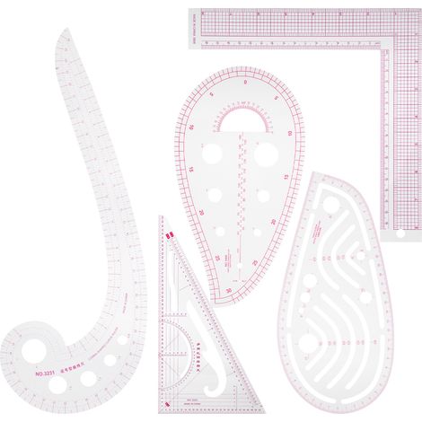 Règle de couture multifonctionnelle en forme de courbe pour le dégradé, outil de confection de vêtements (1/5)