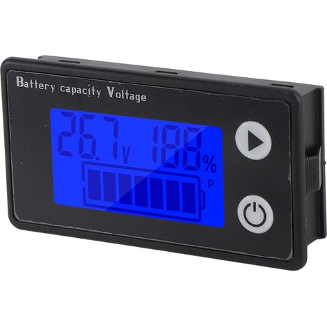 Voltmètre numérique LCD à 2 fils avec affichage de la capacité de la batterie (10-100 V) (1/5)
