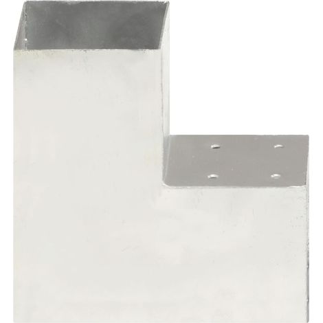 Connecteur de poteau Forme en L Métal galvanisé 101x101 mm CFW569378 (1/5)