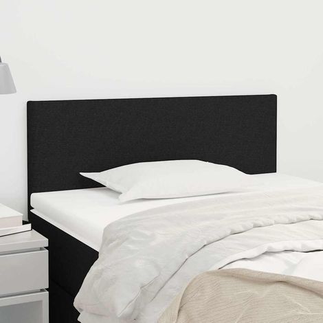 vidaXL Cabecero de tela negro 100x5x78/88 cm (1/5)