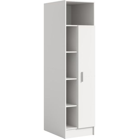 Free Hochschrank Bad 1 Tür, 1 Regal Weiß.