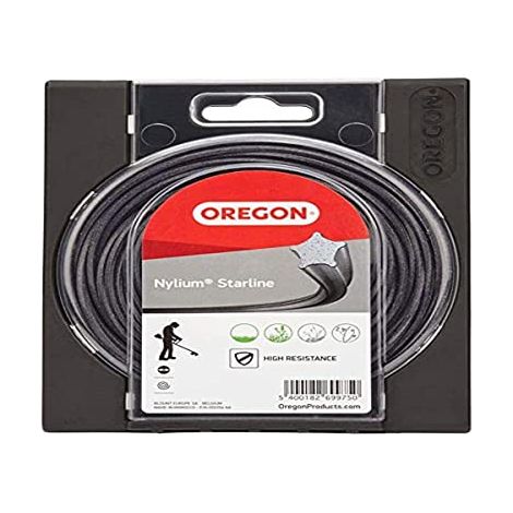 Filo decespugliatore Stella Nylium Starline Nero ø3.0mm/15m Oregon 110986E (1/4)