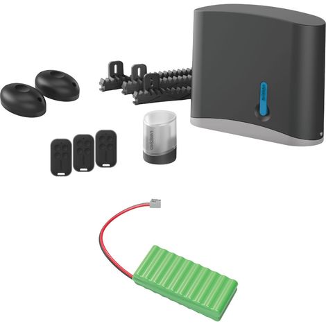Avidsen – Kit de motorisation pour portail coulissant avec batterie de secours – Charge maximale 600kg – Longueur de vantail 3.5m – Moteur silencieux et durable