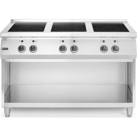 Cuisinière à induction avec 6 foyers - 72x120xH85 cm - Hendi (1/3)