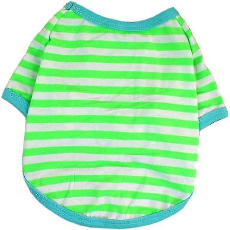 Camiseta de verano a rayas para perros, camisa transpirable para mascotas, sudadera colorida para cachorros, ropa para perros pequeños y medianos, cachorro 5 (1/5)