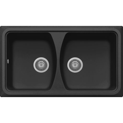 Lavello composito cucina Plados DO0862 due vasche - UG70 Nero Matt