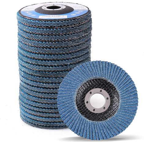 Fächerscheiben 4 1/2 für Winkelschleifer, 20 Stück, Schleifscheibe mit Körnung 60, 4,5" x 7/8" Schleifscheiben, Schweißwerkzeuge, Premium-Zirkonoxid-Schleifmittel für Metall, Edelstahl, Typ 27 (1/5)