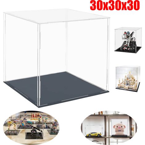 Display Case Transparent Acrylic Display Box 30X30X30Cm Clear Lego Display Case Dustproof Cube Acrylic Display Cabinet for Collectibles Toys