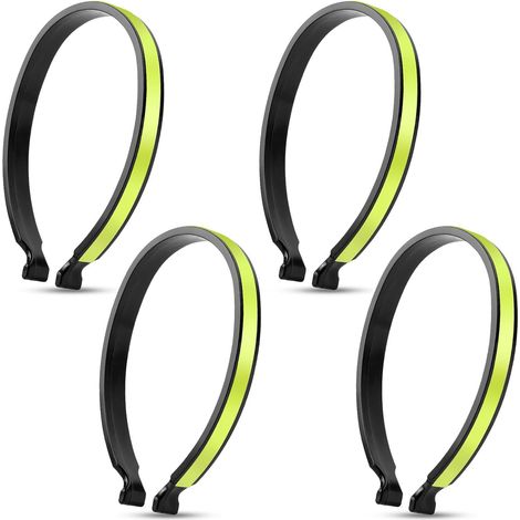 clip per pantaloncini da ciclista, clip riflettenti, verde (1/5)