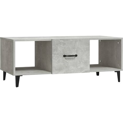 Maison Exclusive - Tavolino Salotto Grigio Cemento 102x50x40 cm Legno Multistrato (1/5)