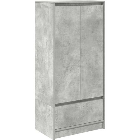 Maison Exclusive - Armadio con Cassetto Grigio Cemento 55,5x34x119,5 cm Truciolato