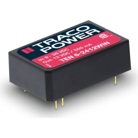 TracoPower TEN 6-2415WIN Convertitore DC/DC da circuito stampato 24 V/DC 24 V/DC 250 mA 6 W Num. uscite: 1 x Contenuto
